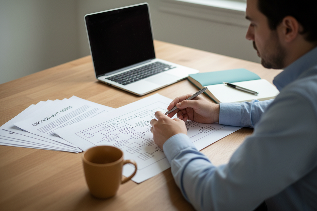 AI Workflow Automation Consultant illustrated for a business audience